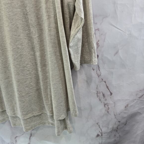 J Jill Shirt Womens 2X XXL Beige Long Sleeve Pure Boatneck Layered Tunic Flowy - Picture 4 of 10